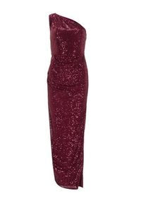 Swing Sukienka wieczorowa 5AI09800 Bordowy Slim Fit. Kolor: czerwony. Materiał: syntetyk. Styl: wizytowy #3