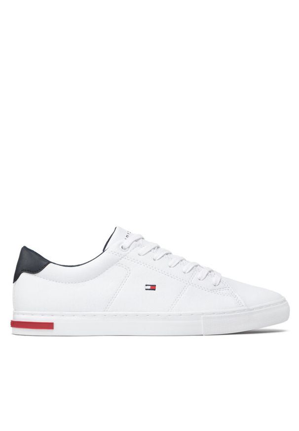 TOMMY HILFIGER - Tommy Hilfiger Sneakersy Essential Leather Detail Vulc FM0FM04047 Biały. Kolor: biały. Materiał: skóra