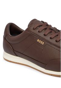 BOSS Sneakersy Nitan 50568493 Brązowy ciemny. Kolor: brązowy. Materiał: skóra #2