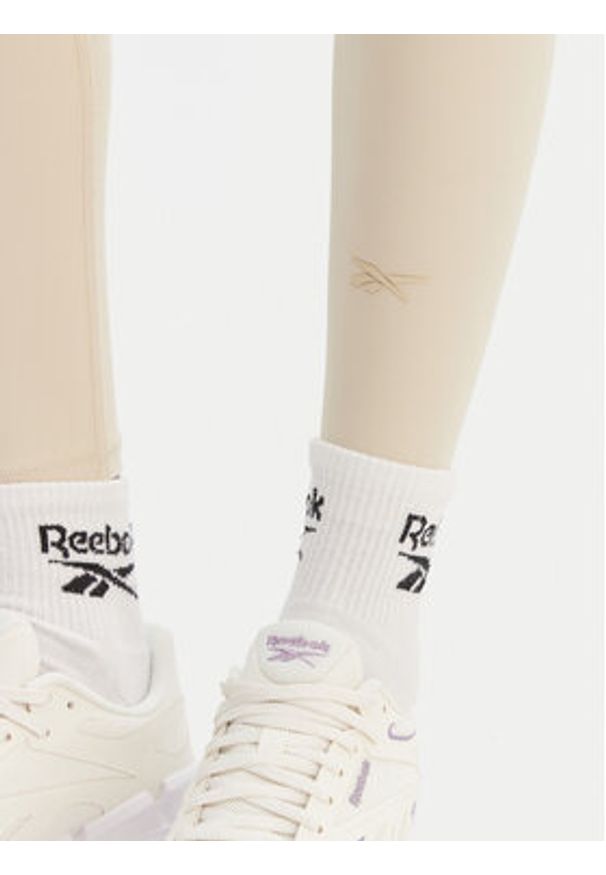 Reebok Legginsy Reebok x Ewa Chodakowska Zuzka RK25619CCW Beżowy Slim Fit. Kolor: beżowy. Materiał: syntetyk