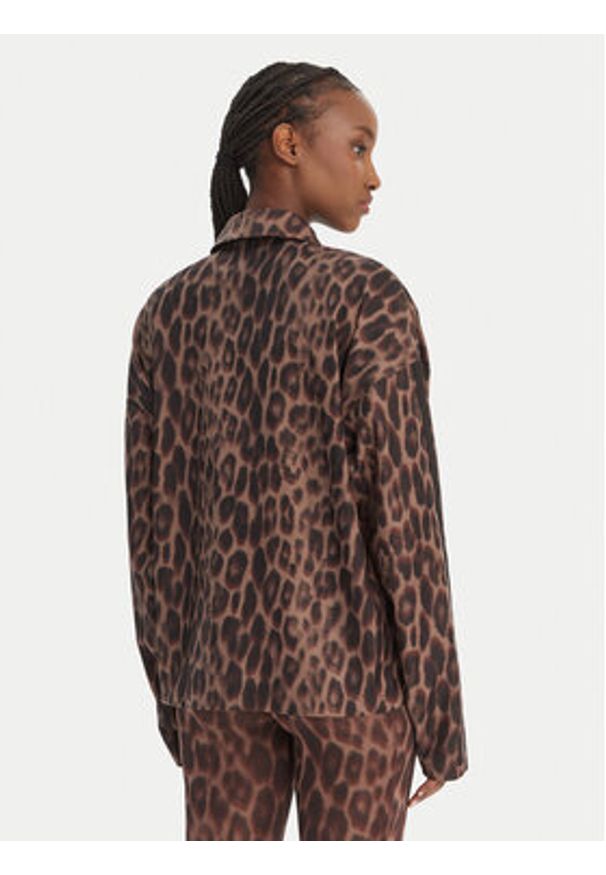 Adidas - adidas Kurtka przejściowa Seasonal Essentials Leopard Print JZ0297 Brązowy Loose Fit. Kolor: brązowy. Materiał: syntetyk. Wzór: nadruk