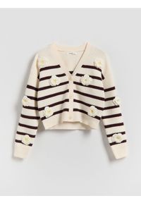 Reserved - Kardigan z dodatkiem wiskozy - wielobarwny. Materiał: wiskoza #1