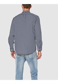 Lee - LEE RIVETED SHIRT RELAXED FIT MĘSKA KOSZULA MATERIAŁOWA W PASKI WASHED BLUE L66ITPLR 112116464. Materiał: materiał. Wzór: paski #3