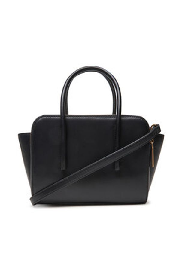 Calvin Klein Torebka Carryall Micro Leather Tote LV04F3057G Czarny. Kolor: czarny. Materiał: skórzane