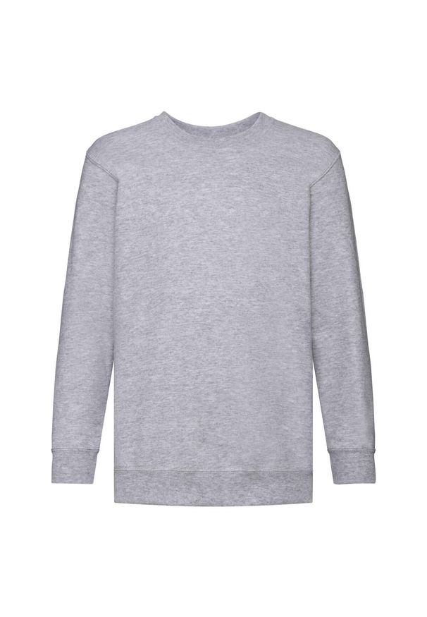 FRUIT OF THE LOOM - Bluza Dziecięca Classic Plain Setin. Kolor: szary. Sport: joga i pilates