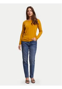 Vero Moda Sweter Care 10136644 Pomarańczowy Regular Fit. Kolor: pomarańczowy. Materiał: bawełna #5