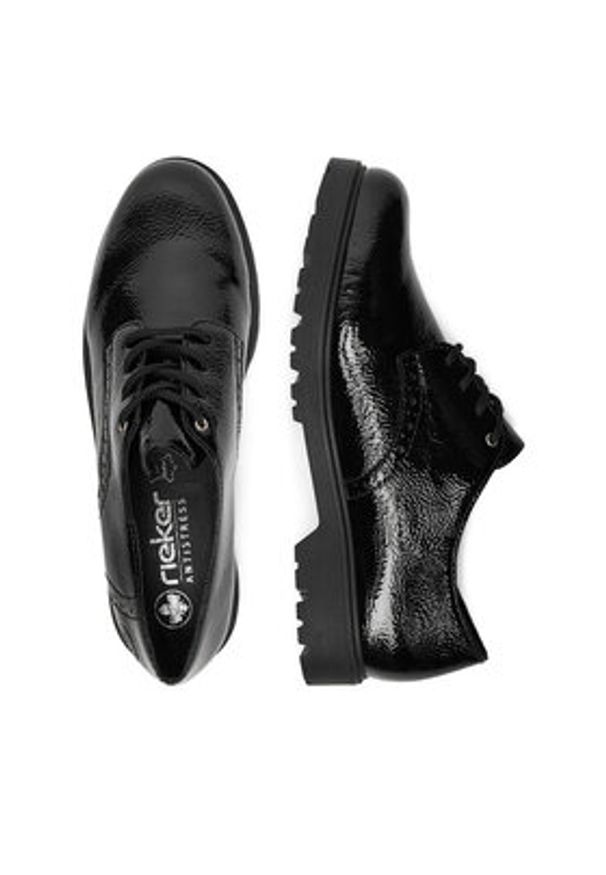 Rieker Półbuty 45502-00 Czarny. Kolor: czarny. Materiał: materiał, syntetyk