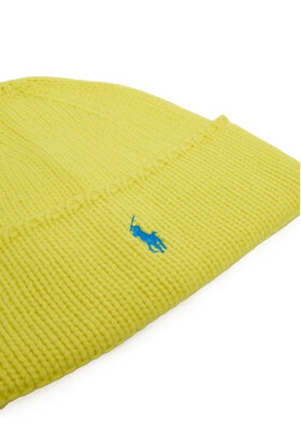 Polo Ralph Lauren Czapka 455954355008 Żółty. Kolor: żółty. Materiał: wełna