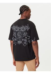 Hugo - HUGO T-Shirt Duarms 50542817 Czarny Oversize. Kolor: czarny. Materiał: bawełna #5