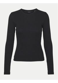 Vero Moda Bluzka Chloe 10306897 Czarny Slim Fit. Kolor: czarny. Materiał: bawełna #3