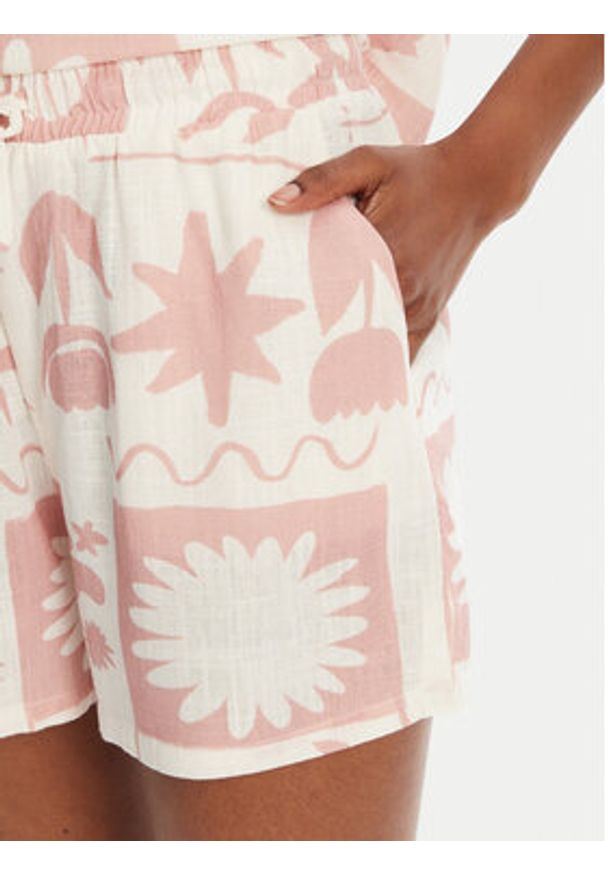 Banana Moon Szorty materiałowe William Floreal MHW03 Różowy Loose Fit. Kolor: różowy. Materiał: wiskoza