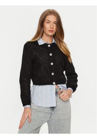 ViCOLO Kardigan 33013S Czarny Regular Fit. Kolor: czarny. Materiał: syntetyk #1