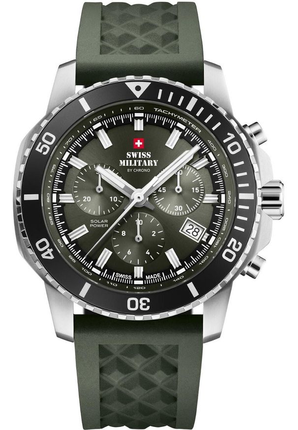 NoName - Zegarek Zegarek męski Swiss Military by Chrono SMS34113.04 zielony. Kolor: zielony