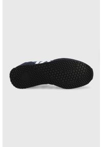 Armani Exchange sneakersy kolor granatowy. Zapięcie: sznurówki. Kolor: niebieski. Materiał: guma