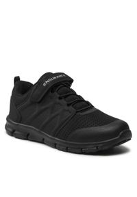 ENDURANCE - Sneakersy Endurance Karang Kid Lite E212223 Black Solid 1001S. Kolor: czarny. Materiał: skóra