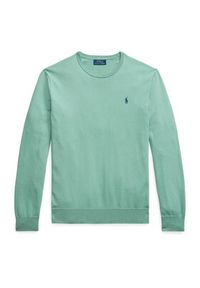 Polo Ralph Lauren Sweter 710890558508 Zielony Slim Fit. Typ kołnierza: polo. Kolor: zielony. Materiał: bawełna #5