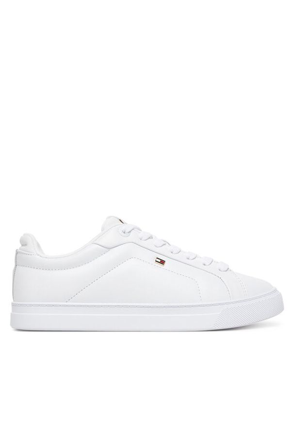 TOMMY HILFIGER - Tommy Hilfiger Sneakersy Icon Court FW0FW08815 Biały. Kolor: biały. Materiał: skóra