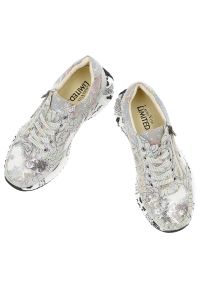 Szare Sneakersy Laura Vita Eleganckie Obuwie Damskie. Zapięcie: sznurówki. Kolor: szary. Szerokość cholewki: normalna. Wzór: aplikacja, kwiaty, nadruk. Styl: elegancki #7