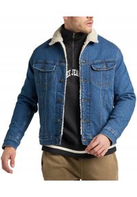 Lee - LEE SHERPA JACKET MĘSKA KURTKA SHERPA PRZEJŚCIOWA AZURE L87AMWFW