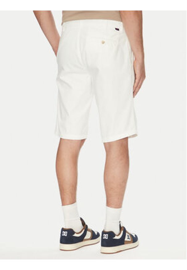 Robe di Kappa Szorty materiałowe Oris 600BTI0 Écru Slim Fit. Materiał: bawełna
