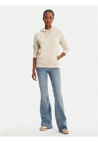 Tommy Jeans Bluza Flag DW0DW19958 Beżowy Regular Fit. Kolor: beżowy. Materiał: bawełna #3