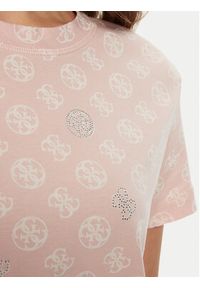 Guess T-Shirt V4YI04 I3Z14 Różowy Regular Fit. Kolor: różowy. Materiał: bawełna