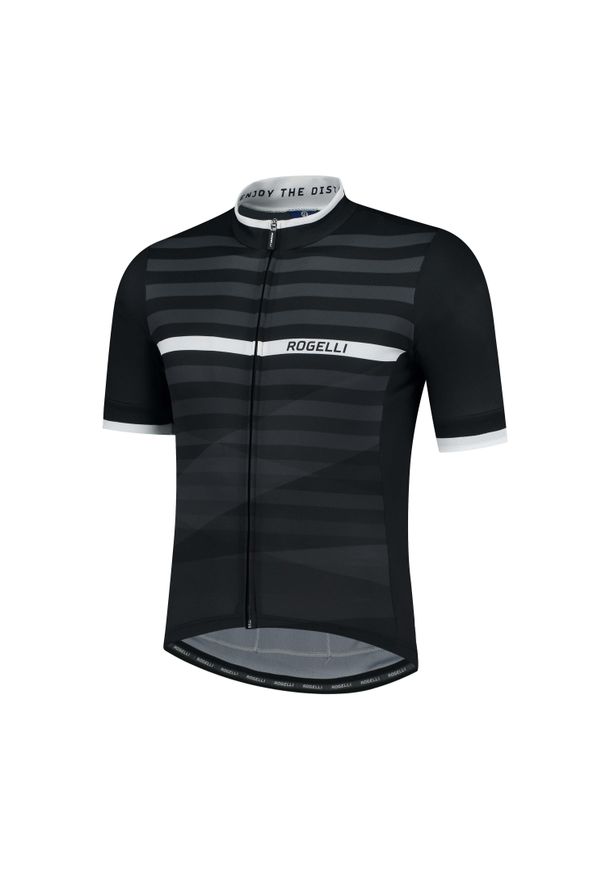 ROGELLI - Koszulka rowerowa męska Rogelli STRIPE. Kolor: biały, wielokolorowy, czarny. Sport: kolarstwo