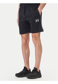 Under Armour Szorty sportowe UA Icon Fleece Taping 1390299 Czarny Regular Fit. Kolor: czarny. Materiał: bawełna. Styl: sportowy #1