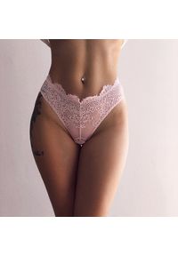 Intica - Stringi koronkowe z ozdobną gumką Lebbie. Kolor: biały. Materiał: koronka. Wzór: koronka #10