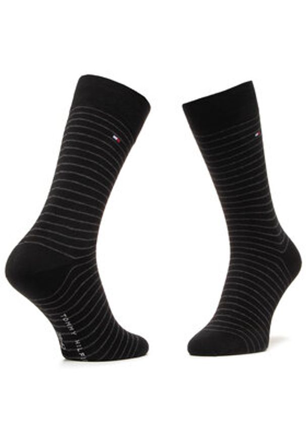 TOMMY HILFIGER - Tommy Hilfiger Skarpety długie 100001496 Czarny. Kolor: czarny. Materiał: materiał