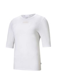 Koszulka damska Puma Modern Basics Tee biała. Kolor: biały