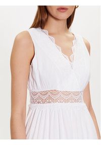 TwinSet - TWINSET Sukienka letnia 231TT2150 Biały Regular Fit. Kolor: biały. Materiał: bawełna. Sezon: lato #3