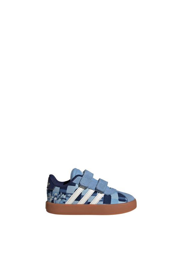 Buty Adidas Disney Mickey Mouse Vl Court Infants. Kolor: biały, wielokolorowy, niebieski. Materiał: materiał. Wzór: motyw z bajki
