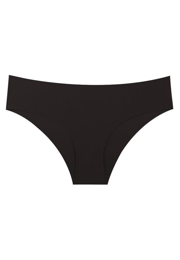 Intica - Figi bezszwowe gładkie niewidoczne pod ubraniem Omega. Kolor: czarny. Materiał: materiał. Wzór: gładki