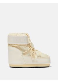 Moon Boot ICON LOW NYLON Śniegowce damskie. Kolor: kremowy. Materiał: nylon #1