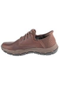 skechers - Buty sportowe Sneakersy męskie, Slip-Ins: Respected - Garrett. Kolor: brązowy. Sport: turystyka piesza