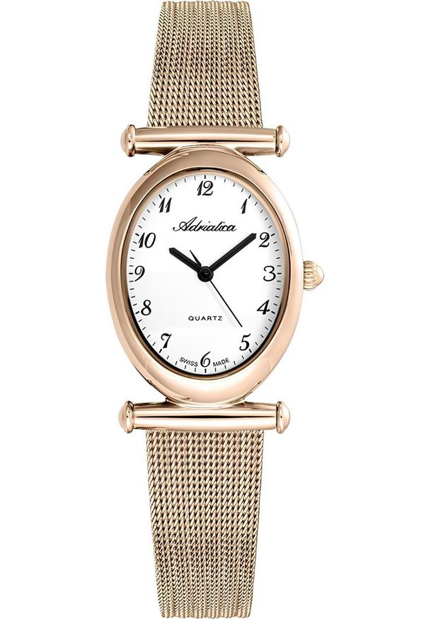 Zegarek Adriatica Zegarek damski Adriatica A3453.9123Q różowe złoto. Kolor: złoty, wielokolorowy, różowy