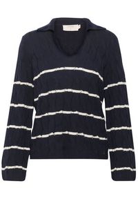 Cream Sweter Crpano Knit 10611644 Granatowy Regular Fit. Kolor: niebieski. Materiał: bawełna #6
