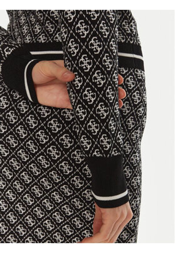 Guess Sweter Lise W4BR21 Z37K0 Czarny Slim Fit. Kolor: czarny. Materiał: wiskoza, syntetyk