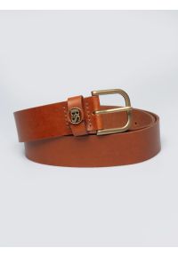 Big-Star - Pasek damski skórzany brązowy Laruza 803. Kolor: brązowy. Materiał: skóra #1