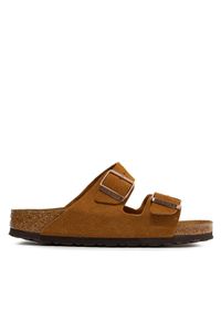 Birkenstock Klapki Arizona Bs 1009527 Brązowy. Kolor: brązowy. Materiał: skóra, zamsz