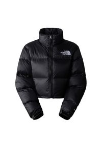 Kurtka The North Face Nuptse Short Jacket 0A5GGEKX71 - czarna. Kolor: czarny. Materiał: puch. Długość: krótkie. Wzór: aplikacja #1