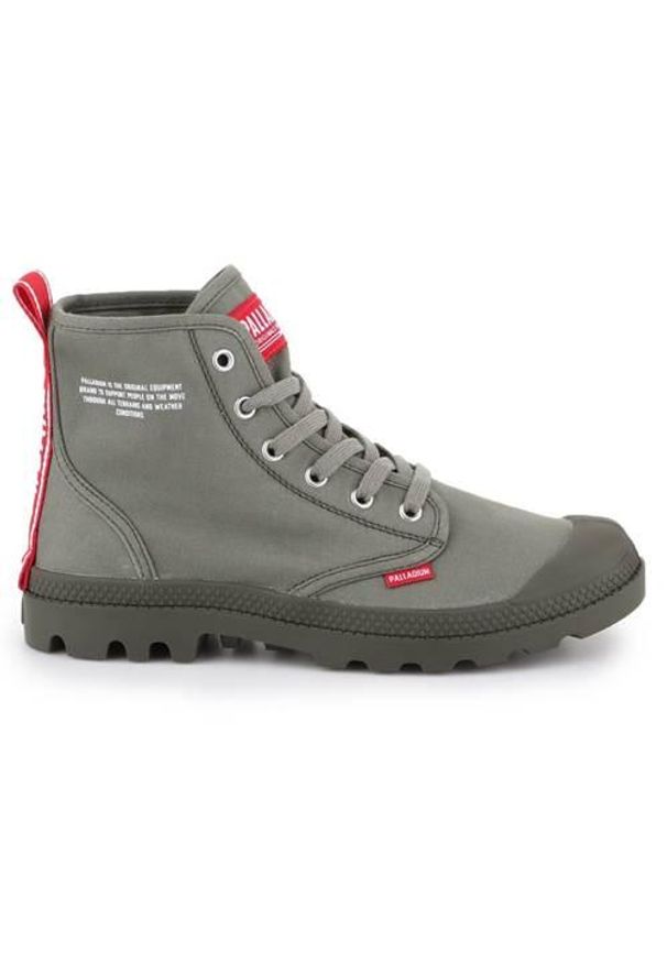 Buty sportowe Sneakersy unisex, Palladium Pampa Hi Dare. Wysokość cholewki: za kostkę. Zapięcie: sznurówki. Kolor: czerwony, wielokolorowy. Materiał: materiał, syntetyk. Szerokość cholewki: normalna. Sport: turystyka piesza