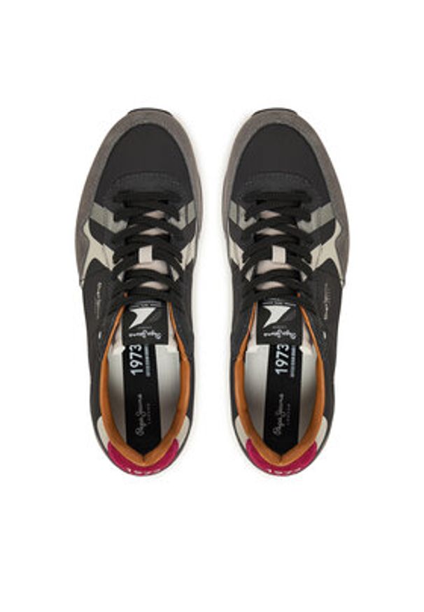 Pepe Jeans Sneakersy Brit Prints M PMS400002 Szary. Kolor: szary. Materiał: materiał