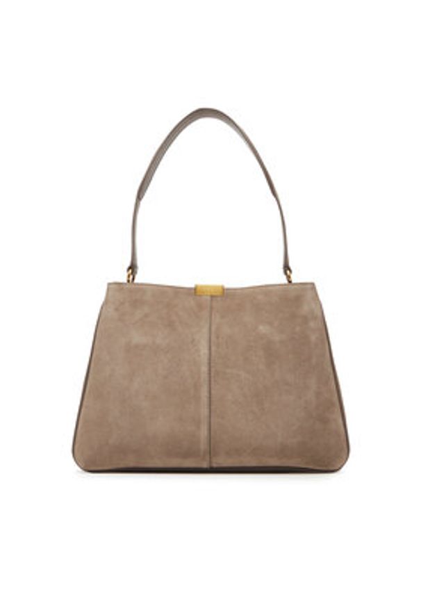 TOMMY HILFIGER - Tommy Hilfiger Torebka Casual Leather Shoulder Bag Sued AW0AW18201 Beżowy. Kolor: beżowy. Materiał: skórzane, zamszowe. Styl: casual