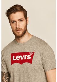 Levi's® - Levi's - T-shirt Graphic Set. Okazja: na spotkanie biznesowe. Kolor: szary. Wzór: nadruk. Styl: biznesowy