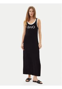 Liu Jo Beachwear Sukienka codzienna VA5134 JS360 Czarny Regular Fit. Okazja: na co dzień. Kolor: czarny. Materiał: wiskoza. Typ sukienki: proste. Styl: casual #6
