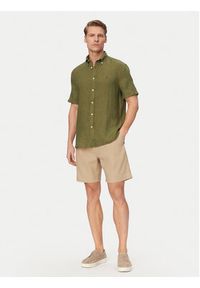 TOMMY HILFIGER - Tommy Hilfiger Szorty materiałowe Dover MW0MW44353 Khaki Regular Fit. Kolor: brązowy. Materiał: len #3