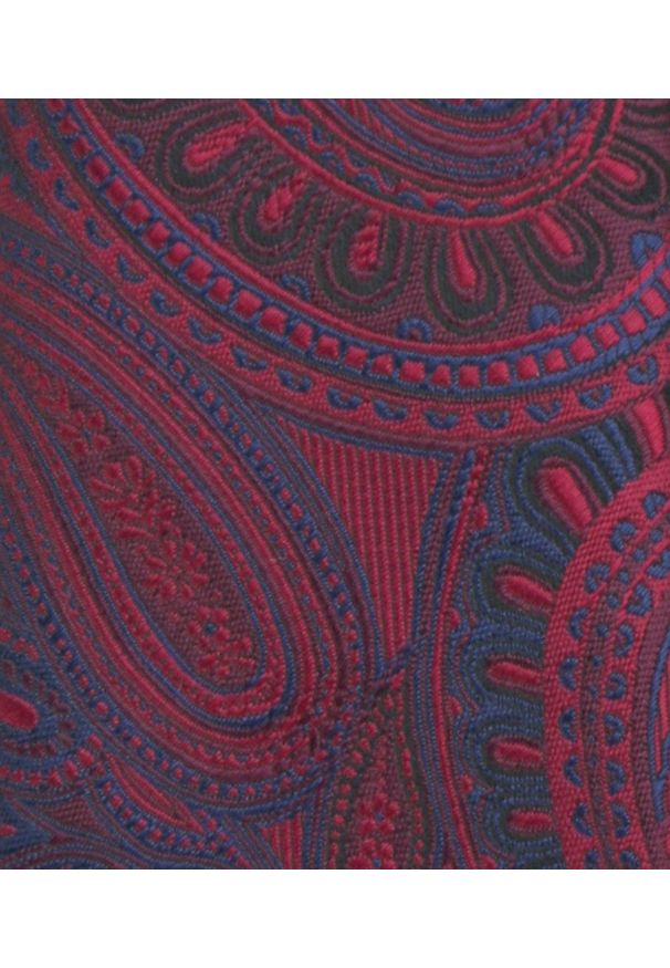 Krawat Męski - Angelo di Monti - Ciemna Czerwień, Duże Paisley. Kolor: czerwony. Materiał: tkanina. Wzór: paisley. Styl: wizytowy, elegancki