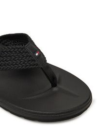 TOMMY HILFIGER - Tommy Hilfiger Japonki Molded Web Beach Sandal FM0FM05434 Czarny. Kolor: czarny. Materiał: materiał #6